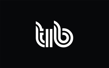 TIB Creative Unique Modern Letter Logo Design. Stylized logo featuring a unique letter design, presenting abstract minimalist aesthetics and modern appeal