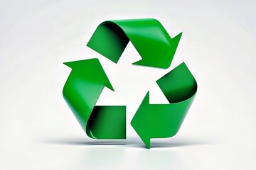 Obraz premium Green Recycling Symbol Rotating