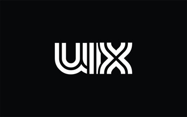 UIX Creative Unique Modern Letter Logo Design. Stylized logo featuring a unique letter design, presenting abstract minimalist aesthetics and modern appeal