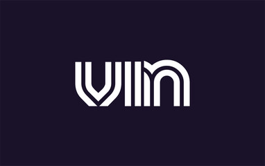 VIN Creative Unique Modern Letter Logo Design. Stylized logo featuring a unique letter design, presenting abstract minimalist aesthetics and modern appeal