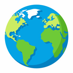 Fototapeta premium Earth Globe illustration on blue background