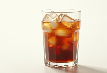 refreshing iced coffee crystal clear glass glimmering ice cubes swirls creamy froth, beverage, drink, beans, caine, artisan, presentation, roasted, liquid