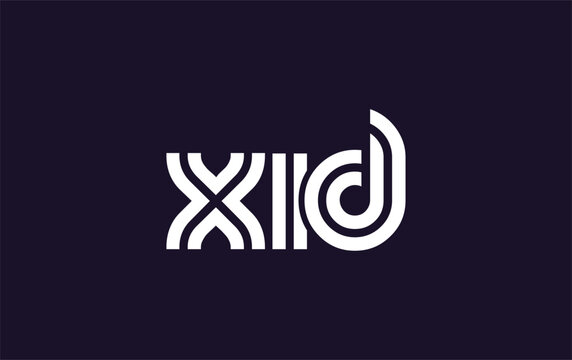 XID Creative Unique Modern Letter Logo Design. Stylized logo featuring a unique letter design, presenting abstract minimalist aesthetics and modern appeal