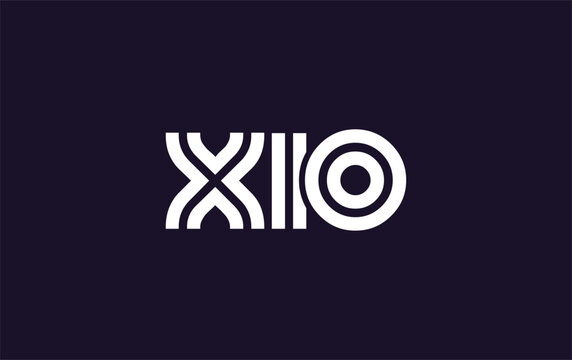 XIO Creative Unique Modern Letter Logo Design. Stylized logo featuring a unique letter design, presenting abstract minimalist aesthetics and modern appeal