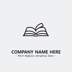 Book illustration black and white for logo company vector image
