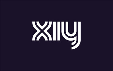 XIY Creative Unique Modern Letter Logo Design. Stylized logo featuring a unique letter design, presenting abstract minimalist aesthetics and modern appeal