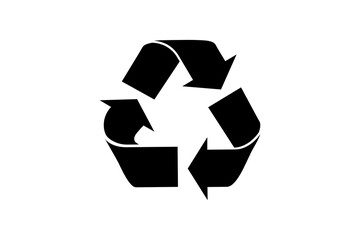 Obraz premium Symbol of recycling with three arrows representing sustainability in environmental awareness campaigns and practices