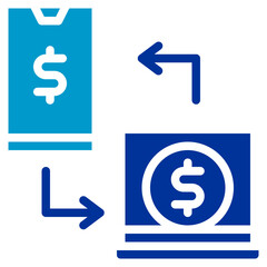 Online Fund Transfer Vector Icon