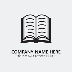 Book illustration black and white for logo company vector image
