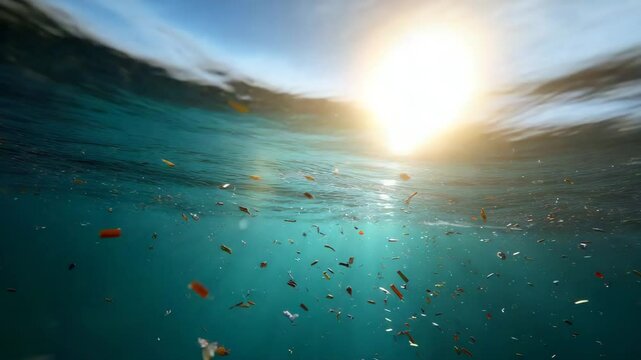 Ocean With Plastic Pollution