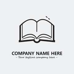 Book illustration black and white for logo company vector image
