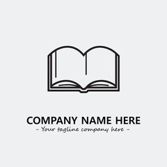 Book illustration black and white for logo company vector image
