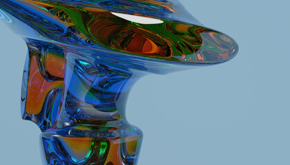 3d abstract glass obiect © neurostructure