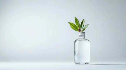 Simple greenery in glass vase minimalist still life photography