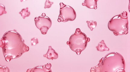 Floating bubbles rise through a luminous liquid space, creating a sense of lightness and motion. Their delicate transparency reflects purity, freedom, and the fleeting beauty of nature in motion.