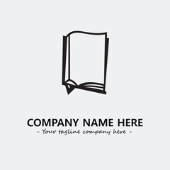 Book illustration black and white for logo company vector image
