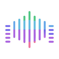  Modern Audio Spectrum Icon for Music