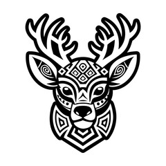 A solid style icon of deer symbol