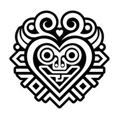 A filled style icon of love symbol tattoo