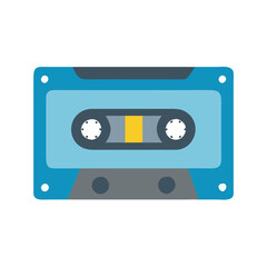 Naklejka premium Modern Cassette Tape Icon for Music