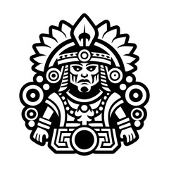 A solid style icon of mexican king symbol