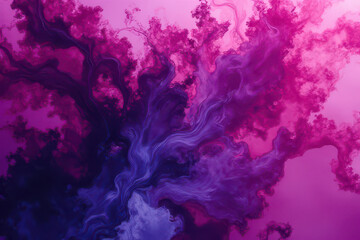 Mesmerizing Ink in Water: Maroon & Periwinkle Swirls Create Dreamlike Patterns