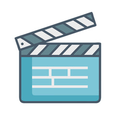 Fototapeta premium Clapperboard Icon for Filmmaking