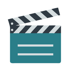 Obraz premium Creative Clapperboard Icon Design