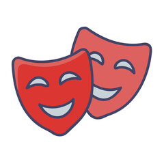  Modern Comedy Mask Icon for Events