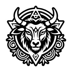 A solid style icon of sacred animal tattoo