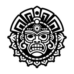 A filled style icon of tlaloc symbol