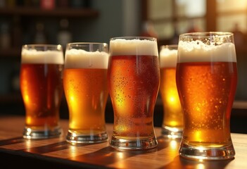 craft artisan beer glasses frothy brews unique designs beverage pouring refreshment, liquid, pint, drink, ale, stout, porter, lager, cheers, foamy, sip