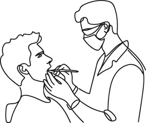 Dentist Tooth Check Drawing