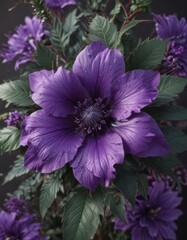 Obraz premium Intricate purple flower details, rich texture , spring, texture