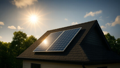 solar energy panel on the roof	