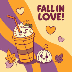 Pumpkin Latte Pow – Fall-Themed Pop Art Drink
