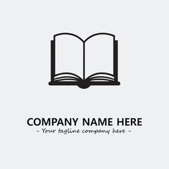Book illustration black and white for logo company vector image
