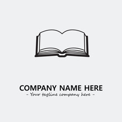 Book illustration black and white for logo company vector image
