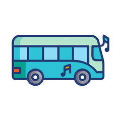  Music Tour Bus Icon for Performers