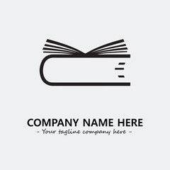Book illustration black and white for logo company vector image
