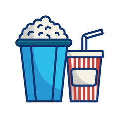  Popcorn and Soda Icon for Movies