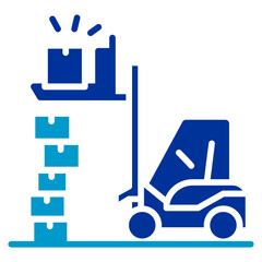 Unloading Cargo Vector Icon