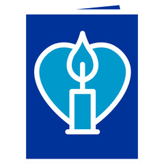 Memorial Card Vector Icon
