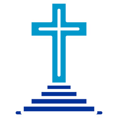 Stone Cross Vector Icon