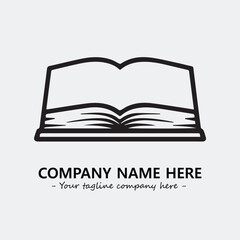 Book illustration black and white for logo company vector image
