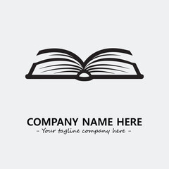 Book illustration black and white for logo company vector image
