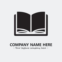 Book illustration black and white for logo company vector image

