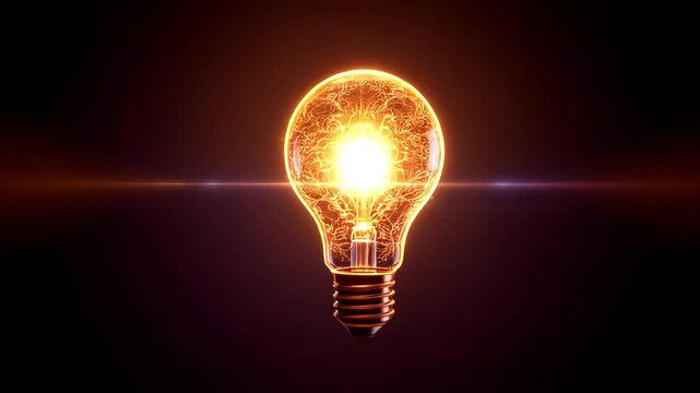 Illuminated light bulb symbolizing inspiration and new ideas.