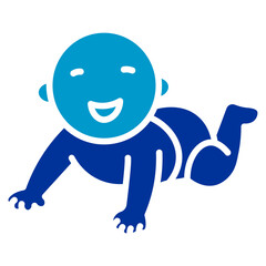 Crawling Baby Vector Icon