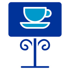Coffee Sign Holder Vector Icon